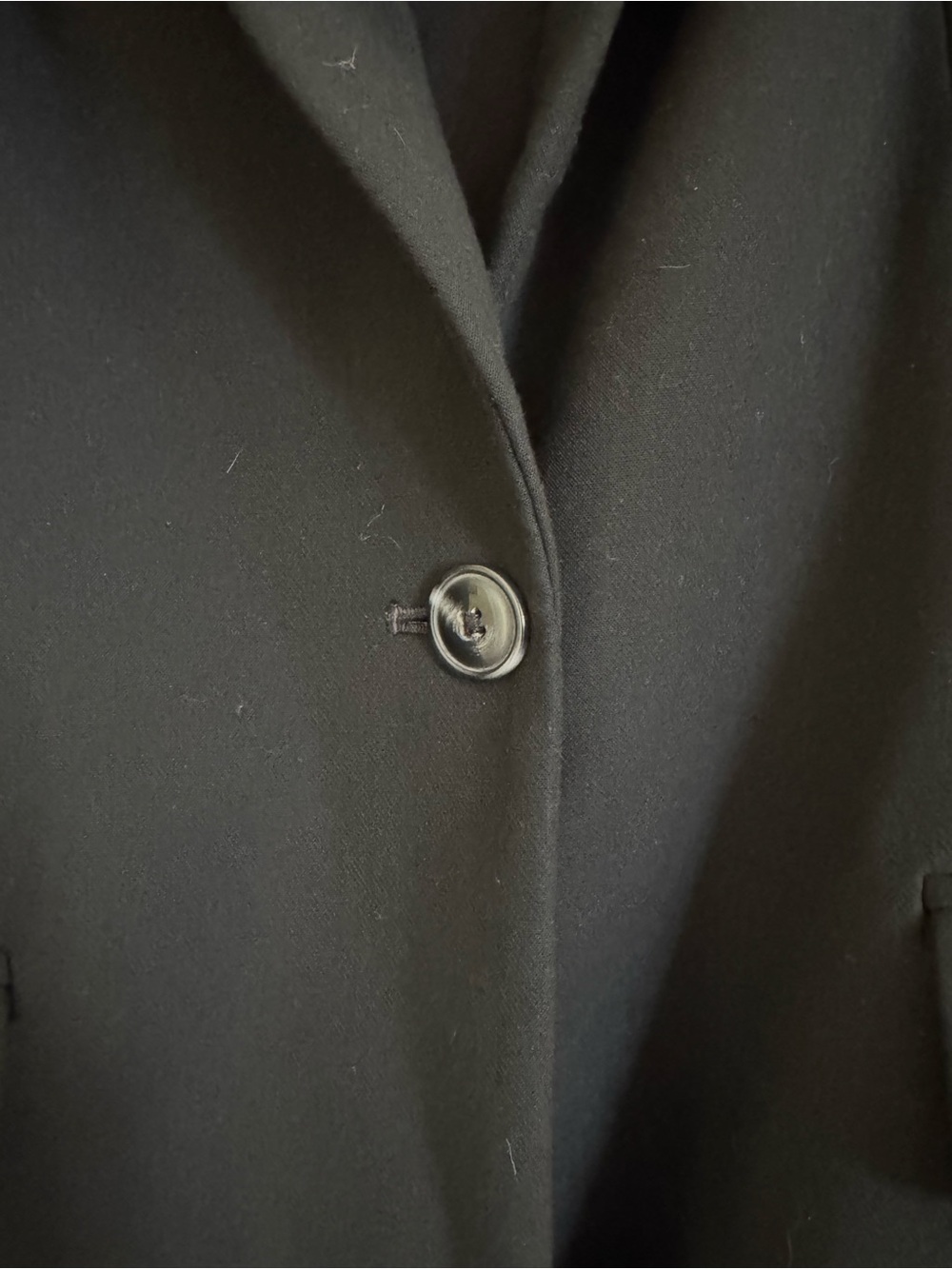 Gap - Basic Blazer True Black Classic/One Button/Tailored Jacket - Picture 3 of 7